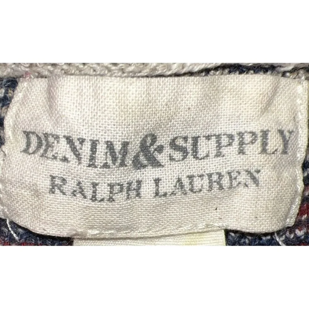 Vintage Ralph Lauren Denim Supply Sweater Button Up S American Flag USA Cardigan - Picture 9 of 13